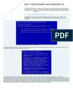 Como Formatear y Particionar Con Windows XP