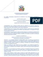 Ley No. 292 de 1966, Sobre Sociedades Financieras Que Promueven El Desarrollo Económico