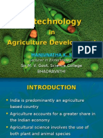 Biotechnology in Agriculture Development by KS Manjunath