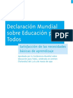 Declaración Mundial Sobre Educación para Todos