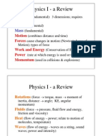 Physics I - A Review: Distance Time Mass