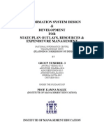 Information System Design & Development FOR State Plan Outlays, Resources & Expenditure Management