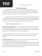 Subcontract Agreement: Page 1 of 9 Revised 11/10/2008