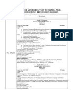 English Mphil PHD Syllabus