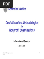 Controller's Office: Cost Allocation Methodologies Nonprofit Organizations