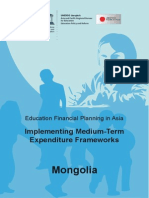 Educational Financial Plannibf in Asia Implementing Mediun-Term Expediture Frameworks Mongolia