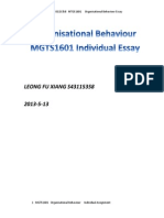 Leong - Fu - Xiang Organisational - Behaviour - Individual - Assignment PDF