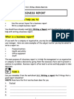 Writing A Business Report