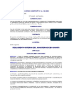 Acuerdo Gubernativo 182-2000 Reglamento Interno Del Ministerio de Economía