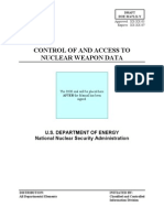 Control of and Access To Nuclear Weapon Data: U.S. Department of Energy National Nuclear Security Administration