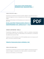 Cups Terapia Fonoaudiológica para Problemas Evolutivos y Adquiridos Del Lenguaje Oral y Escrito