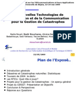 Les Nouvelles Technologies de L'information Et de La Communication Pour La Gestion de Catastrophes