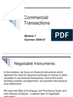 Negotiable Instruments 