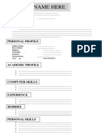 Microsoft Word Simple CV Template 12