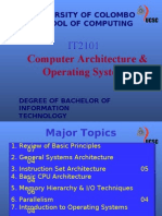 Computer Architecture & Operating Systems: University of Colombo School of Computing