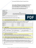 Contractor Environmental, Health and Safety Evaluation Form