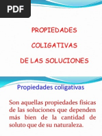 PROPIEDADES Coligativas