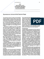 Spontaneous Intracerebral Haemorrhage