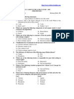 Time Allowed: Two Hours Maximum Marks: 300: C.S.E. Agriculture Agriculture - 2005 (Preliminary)