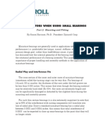 Design Factors When Using Small Bearings: Part 2: Mounting and Fitting