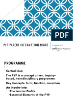 Pyp Parent Introductory Session October 2013-2014