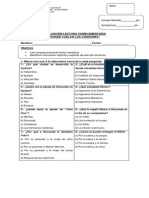 Evaluación Dónde Vuelan Los Cóndores 8°