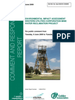 Western Utilities Corporation Proposed Mine Water Reclamation Project Comment and Response Report