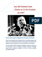 Discurso Del General Juan Domingo Perón - 12 DE OCTUBRE DE 1947