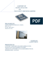 Tcs Report On Ratio Analysis