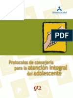 Protocolos de Consejeria para La Atencion Integral Del Adolecentes