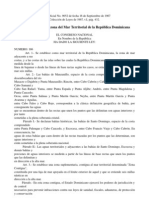 Ley No. 186 Sobre La Zona Del Mar Territorial de La República Dominicana