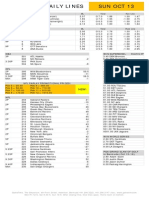 Gametime Daily Lines Sun Oct 13: ML Total Run Line