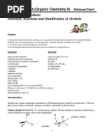 EXPERIMENT 4 (Organic Chemistry II) Properties of Alcohols: Structure, Reactions and Identification of Alcohols