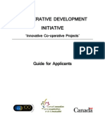 Co-Operative Development Initiative: Guide For Applicants