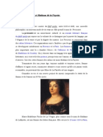 La Préciosité Et Madame de La Fayette