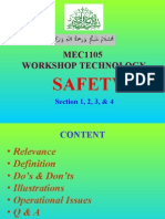 MME 1103 Workshop Technology Safety