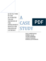 Case Study in Queueing Time of The Development Bank of The Philippines