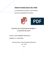 Control de Un Sistema de Bombeo y Cloración de Agua