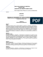 2da Propuesta de Ordenanza Cuerpo de Bomberos Del Municipio Simón Planas Octubre 2012