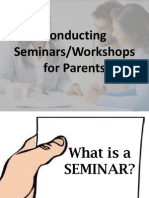 Conducting Seminars/Workshops For Parents