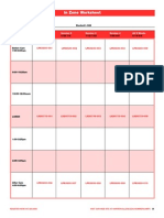 In Zone Worksheet: Session 1 Session 2 Session 3 Session 4 All 8 Weeks