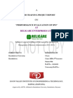 "Performance Evaluation of Ipo": AT Religare Enterprises LTD