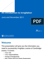 Cambridge Introduction To Invigilation 2011