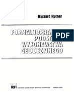 Formalnoprawne Podstawy Wykonawstwa Geodezyjnego - Ryszard Hycner