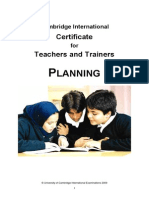 Cambridge Certificate For Teachers and Trainers Booklet