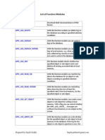 List of Function Modules PDF