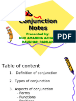 Conjunction Notes Conjunction Notes