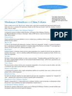 Mudanças Climáticas e o Clima Urbano