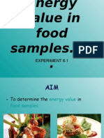 Energy Value in Food