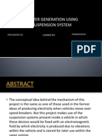 Power Generation Using Suspension System